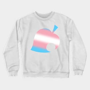 Transgender Pride Racoon Leaf Crossing gradient Crewneck Sweatshirt